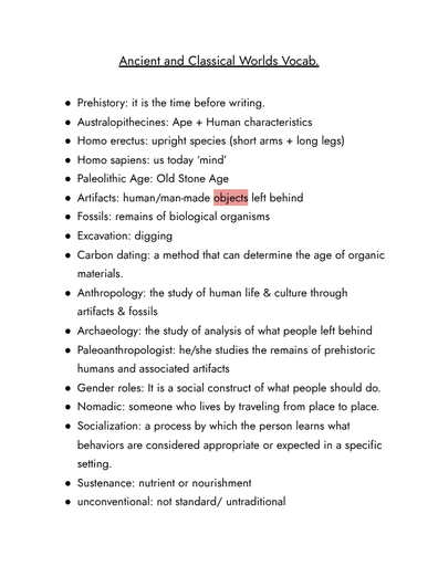 All Vocab List History | By: Yassmin Abdel Rahman